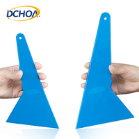 DCHOA Raclette triangulaire en plastique pour voiture, outil de nettoyage de vitres domestiques et de film teinté, raclette souple