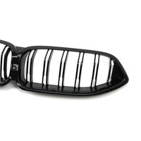 Calandre avant double lamelles style M8 pour BMW Série 8 G14 G15 G16 2018-2025 Noir brillant ABS Pièces automobiles