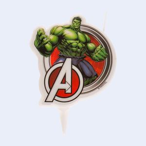 Bougie d'anniversaire Hulk 7,5 cm, décoration de fête sur le thème des Avengers, lot de 2 - Product Image 2