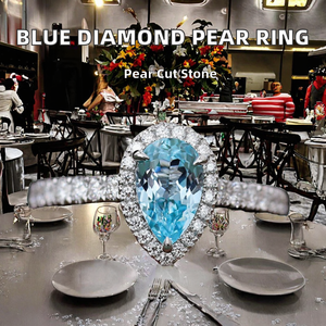 Bague Solitaire Classique en Or Massif 10K avec Diamant de Laboratoire Taille Poire Pureté VVS1 Certifié ICI – Contactez-nous pour les Bagues de Fiançailles pour Femme - Product Image 2