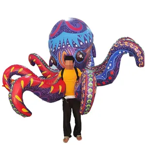 Popular Hot Sale wearable blow up octopus stilts costumes inflatable octopus stilt costume