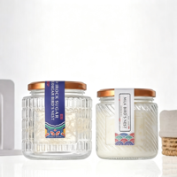 Pot en verre personnalisé avec couvercle métallique pour gelée de nid d'oiseau, confiture, avec logo personnalisé, autocollant personnalisé et logo doré, disponible en 100ml, 150ml, 200ml, 300ml, 380ml, 500ml
