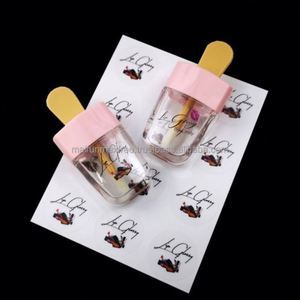 Maxfree Empty 15ml Plastic <b>Clear</b> Lip Balm & Lip <b>Gloss</b> Squeeze Tube Packaging with Screen Printed Custom Logo Gold/Silver Top Cap - Product Image 5
