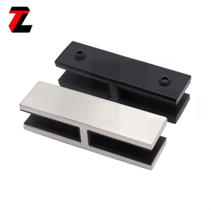 Support de verre moderne noir brossé en acier inoxydable 316, résistant à la rouille, pour verre trempé de 12 mm, pince pour balustrade d'escalier et <span class=keywords><strong>cloison</strong></span> de douche - Product Image 5
