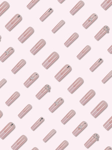 <span class=keywords><strong>Uñas</strong></span> postizas acrílicas <span class=keywords><strong>con</strong></span> forma de ataúd largo de 24 piezas <span class=keywords><strong>con</strong></span> patrones de flores <span class=keywords><strong>3D</strong></span> para uso en salón de bricolaje para aplicación en los dedos - Product Image 6