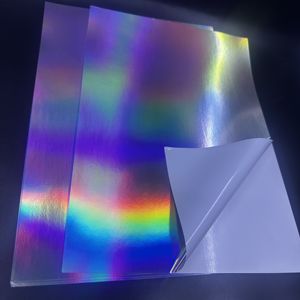 Étiquettes autocollantes adhésives anti-contrefaçon <span class=keywords><strong>UDV</strong></span> A4 papier coquille d'oeuf holographique graffiti avertissement découpé prix - Product Image 2