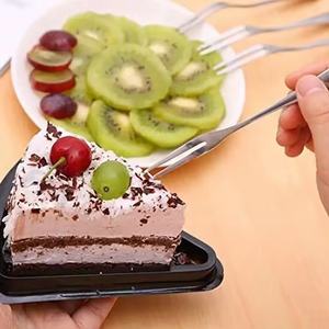 Forchette per Frutta in Acciaio Inox, Piccole Forchette per Dessert, Forchette Creative per <span class=keywords><strong>Pasticceria</strong></span>, Piccoli Stuzzicadenti per Frutta in Stile Occidentale - Product Image 5