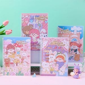 Sanrio A5 Coil Notebook ragazza di alta bellezza Notebook <span class=keywords><strong>cuore</strong></span> per studenti carino taccuino ispessito regalo cartone animato imballaggio personalizzato rubrica - Product Image 3
