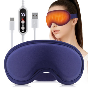 Masseur oculaire chauffant USB avec vibration et masque oculaire en soie à vapeur chaude réutilisable pour le sommeil - Product Image 3