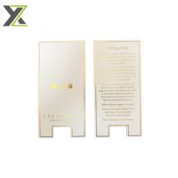 Maßgefertigte Goldfolien-Schwarzbeschichtete Kunstpapier-Kerzenproduktinformationskarten Etikett 90x183mm 500gsm Mindestbestellmenge 1000 Stück