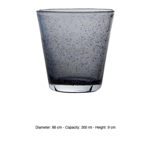 Verre à bulles gris 30 cl H 10,5 cm Ø 9 cm M1934 - Product Image 3
