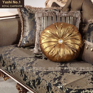 Canapé de style européen en bois baroque italien antique doré royal, feuille d'or personnalisée, meubles pour toute la maison - Product Image 3