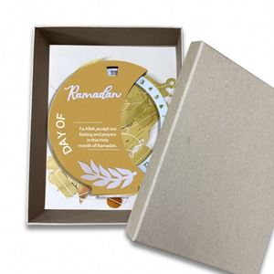 Muslim Holiday Supplies Rotating Wooden Countdown <b>Calendar</b> for Ramadan Acrylic Decorative Gift Set for Islam - Product Image 3