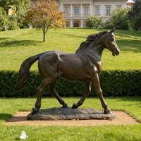 Escultura de Caballo de Bronce de Tamaño Real, Precio de Fábrica, Venta Caliente, para Jardín Exterior