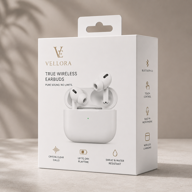 Custom Recyclable Ivory Board Electronic Packaging Box Printed Logo Hanging Ear Design for Earphones Digital