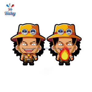 Ricky série aventure nautique décalcomanies en plastique PET <span class=keywords><strong>Voyage</strong></span> 3D autocollants gonflés avec Jolly Roger Designs chapeau de paille de Style dessin animé - Product Image 5