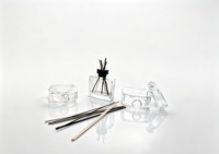 Flacon diffuseur en verre transparent en promotion, 100ml, 120ml, 200ml, vide, carré, pour parfum, arôme, décoration intérieure