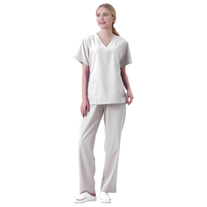 Col en V poches supérieures 4 voies extensible nouveau Style soins infirmiers gommage extensible doux infirmière survêtement uniformes médicaux unisexe gommage ensemble - Product Image 6