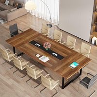 Ensemble de table et chaises de réunion extensible en bois haut de gamme moderne, mobilier de bureau convertible, postes de travail, salles de réunion scolaires