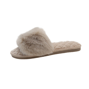 Hot Selling Quality TPR Sole Indoor Flat Slippers Artificial Fur Plush Slippers With Best-selling Custom - Product Image 6