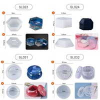 Boîte de rangement en résine époxy en forme d'œuf pour cartes de jeu Moule en silicone avec couvercle