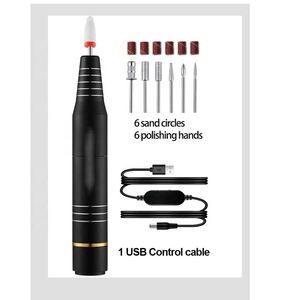 Super nouveau Kit de lime à ongles grise rechargeable électrique pour manucure et pédicure, perceuse à ongles en gel acrylique pour meuleuse et tondeuse - Product Image 6