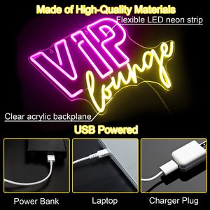 Letrero Luminoso LED para Sala <span class=keywords><strong>VIP</strong></span>, Decoración de Pared para Salón, Club de Lujo, Hotel, Bar, Eventos, Fiestas, Decoración de Interiores - Product Image 2