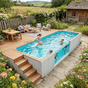 Ready on Sale Brand New Above Ground Prefabricated Multifunctional Swim Pool and Spa for Outdoor Adult Swimming pool - Product Image 6