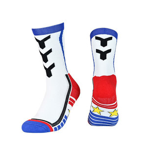 Chaussettes de football respirantes pour hommes, personnalisées OEM, de haute qualité, avec numéros rayés Ronaldo, <span class=keywords><strong>Neymar</strong></span> <span class=keywords><strong>Jr</strong></span>, Mbappé, chaussettes de football antidérapantes - Product Image 2