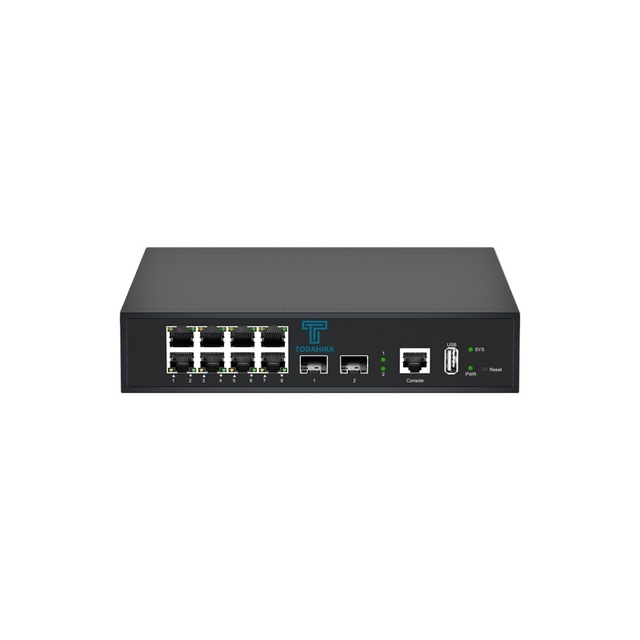 2 X 1G 2.5G 10G SFP 8 X 10 100 1000Base T AC100 240V 50 60Hz Layer2 Managed Ethernet Switch