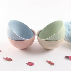 Eco Friendly Food Grade Biologisch Afbreekbaar <span class=keywords><strong>Noodle</strong></span> Rijst Kleurrijke Plastic Tarwe Stro Kom Set - Product Image 2