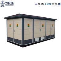 Boîtier de distribution compact, transformateur immergé dans l'huile, entrée 6kV-35kV, sortie 110V-415V, transformateur triphasé, sous-station électrique extérieure