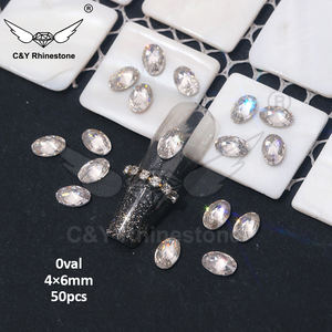 เพชรติดเล็บทรงแฟนซีสีขาวแบบแบนหลังเรียบ ขนาดเล็ก ประกายวิบวับ คละแบบ - Product Image 1