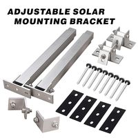 Kit de support solaire réglable en aluminium pour panneaux solaires, fixation sur toiture en tôle ondulée