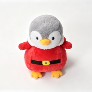 Mochila de Peluche Personalizada de Santa Penguin con Relleno de Algodón PP, Tamaño 51-99cm, Unisex, Juguete para Fiestas Navideñas - Product Image 3