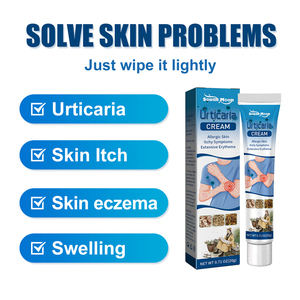 Etiqueta privada Urticaria aguda urticaria crónica rasguño colinérgica luz solar alivio hinchazón picazón eczema tratamiento crema - Product Image 4