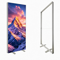 Cadre ultra fin, portable, respectueux de l'environnement, affichage publicitaire, stand modulaire en aluminium, stand d'exposition, boîte lumineuse pliable SEG