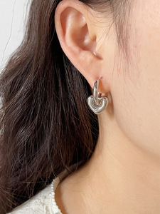 Boucles d'oreilles créoles en acier inoxydable 316L hypoallergéniques, style minimaliste coréen Dongdaemun INS, bijoux pour femmes - Product Image 6