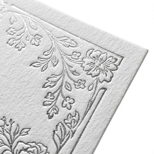 Tarjeta de Boda Rústica de Papel Artesanal con Borde Irregular, Personalizada, con Grabado en Relieve, Diseño Personalizado, Logotipo, Proveedor Premium B2B - Product Image 3