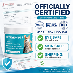 Ultra-Purified 99.6% EDI Water Biodegradable Soft Non-Woven Eye <strong>Wipes</strong> for Dogs Cats Daily Cleaning Pet <strong>Wipes</strong> - Product Image 1