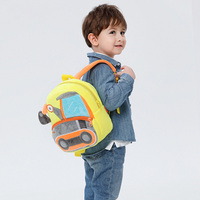 Sac à dos en peluche de dessin animé de haute qualité, mignon, véhicule de chantier, excavatrice, camion à benne basculante, sacs de dessin animé