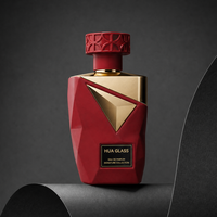 Flacon de parfum personnalisé 30ml/50ml/100ml, flacon pulvérisateur de parfum coloré, flacon en verre à col serti avec bouchon en plastique coloré