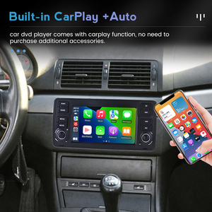 Radio Estéreo para Auto con Android Carplay de 7 Pulgadas para <span class=keywords><strong>BMW</strong></span> Serie 3 E46 <span class=keywords><strong>M3</strong></span> <span class=keywords><strong>X5</strong></span> 1998-2006, WiFi, GPS, Navegador, Unidad Principal, BT, SWC - Product Image 5