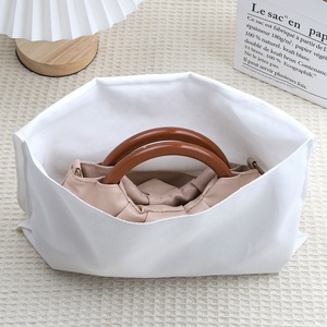 Promotion White Cotton Twill <strong>Envelope</strong> Pouch for Wallet Custom Logo Printed Cotton Gift Belt Hat Hair Wig Packing Dust Bag - Product Image 2