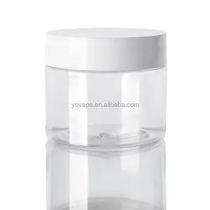Pot en PET pour cosmétiques en gros, 60g, 120g, 200ml, 200g, 250g, 2oz, 4oz, 8oz, pour beurre corporel et gommage corporel au sucre, avec couvercle blanc - Product Image 1