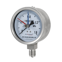 Manomètre de pression en acier inoxydable de haute précision, ensemble multicolore, pointeur, double cadran, manomètre de pression en acier inoxydable