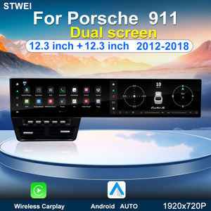 STWEI Pantalla Doble de 24.6 Pulgadas para Porsche 911 (2012-2018), Radio de Coche con Android 14, Reproductor Multimedia, Video, CarPlay y GPS - Product Image 3