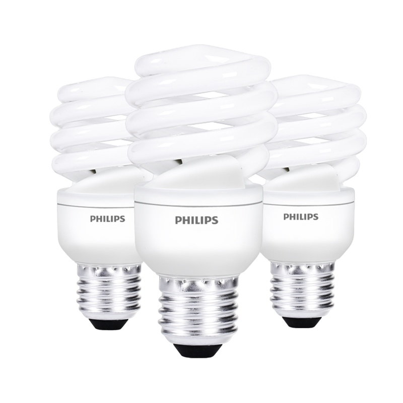 Энергосберегающая спиральная лампа Philips e27e14, флуоресцентная лампа с винтовым креплением, бытовая электрическая сверхъяркая лампа дневного света с тройной первичной co