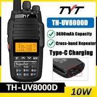 Talkie-walkie haut de gamme TYT TH-UV8000D longue portée VHF UHF double bande avec fonctions de programmation de fréquence, idéal pour les hôtels et les salles de karaoké