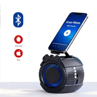 Nouvelle conception 3 en 1, mini caisson de basses extérieur TWS avec lumière RGB pour haut-parleur V5.3 avec alimentation USB DC et support pour téléphone